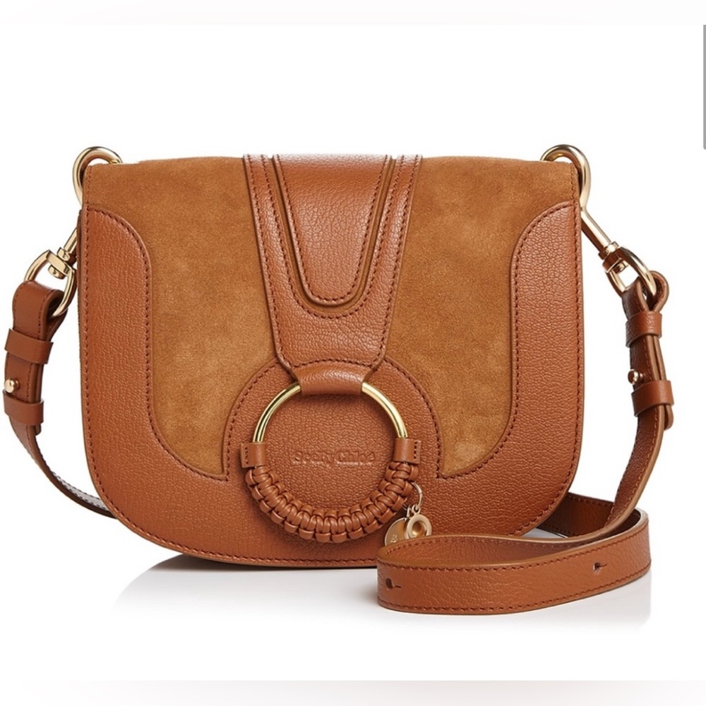 See By Chloe Hanna Tan and Brown Leather Clutch